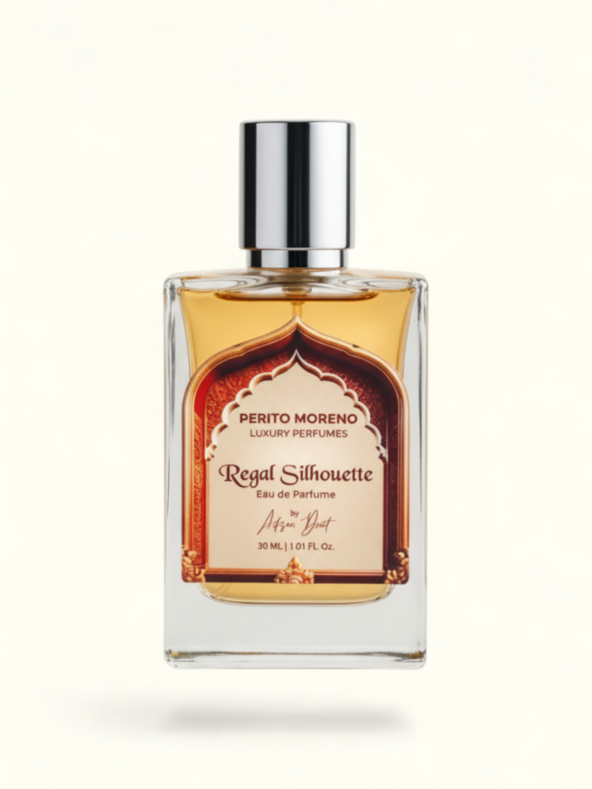 PERFUME BAY Regal Silhouette luxury eau de parfum in a rectangular glass bottle with an ornate arch-shaped label.